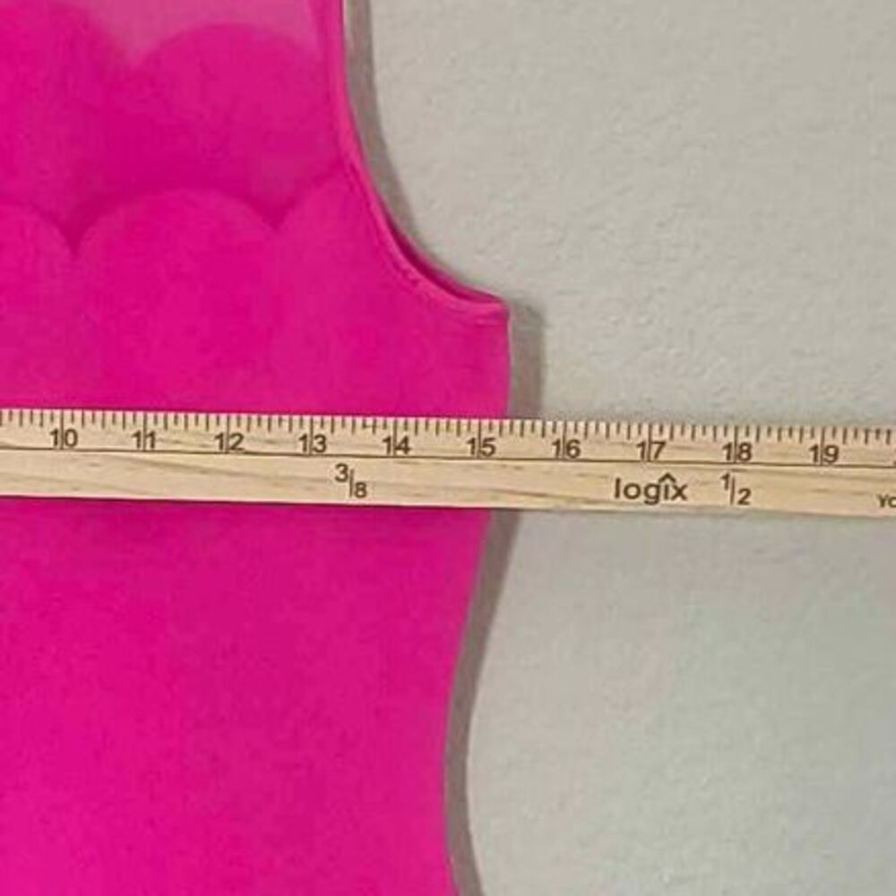 Ted Baker London Clowva Scalloped Mesh Bodycon Sheath Dress Pink Sz 3 US 8 - Picture 6 of 6